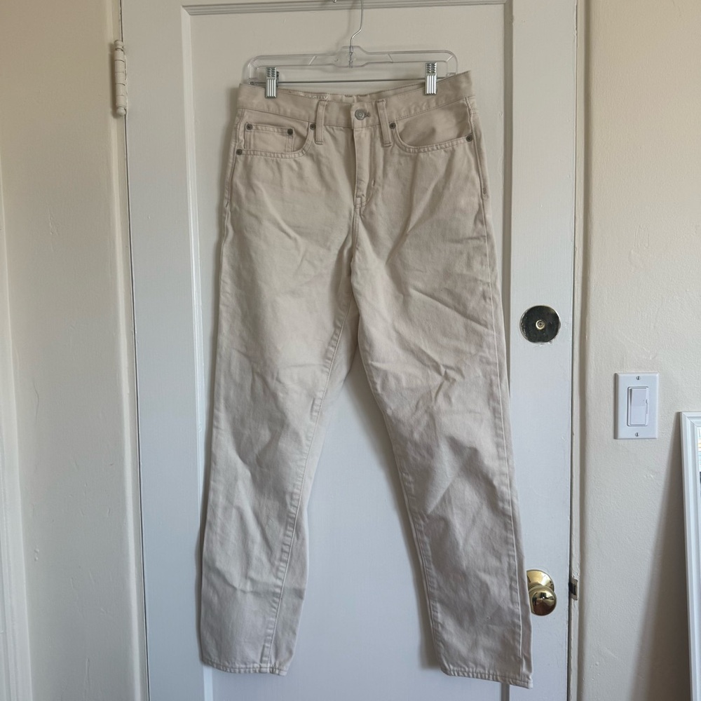 J. Crew Cream Straight-Leg Jeans